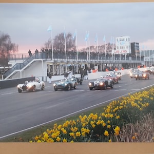 Goodwood Sunset, Goodood Racing Circle, 6x4 oder A4 Foto, Mitgliedertreffen, Geschenk für Mann, Geschenk für Männer, Motorsport, Vintage Cars,