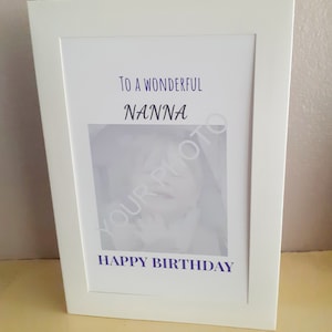 Personalisierte Nanna-Karte, Nanna-Geburtstagskarte, Nana-Karte, Großeltern-Karte, von Kindern, Foto-Nana-Karte, 6x4-Karte, Nana-Geburtstagskarte,