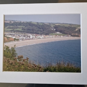 Seaton to Beer photograph, Devon, 10x8 Matted 8X6 photo, Southwest gift, Beach gift, Holiday gift, birthday gift, For her, for him