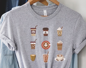 Coffee Java Espresso Latte T-Shirt, Women's Shirt, Gift for Coffee Lover, Coffee Drinker Shirt, Mother's Day Gift, Mom T-Shirt
