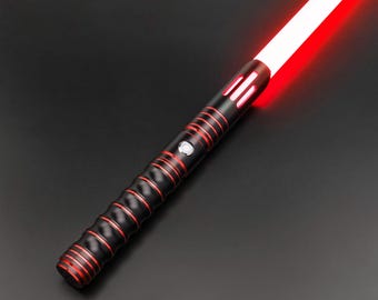 Gothic RGB Saber: Aluminum Hilt, Hand-Painted Blade Plug