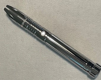 RGB Custom Saber: Silver Aluminum Hilt, Dueling Grade