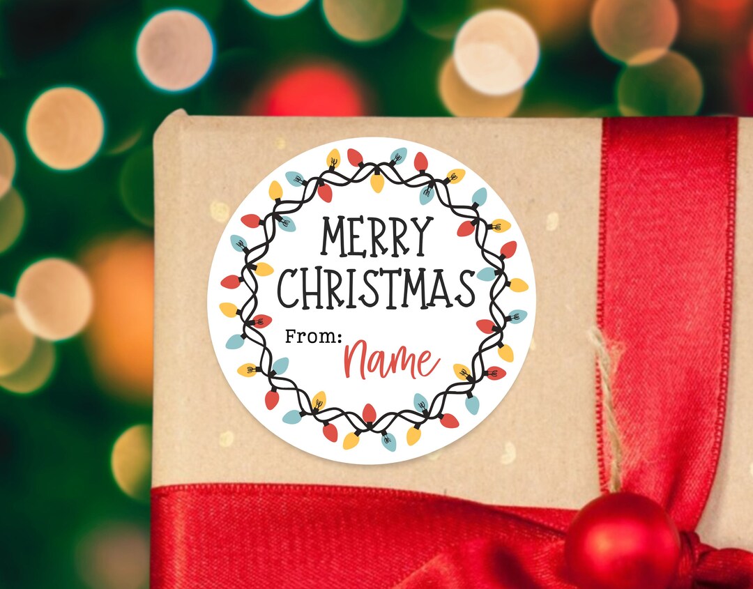 Custom Christmas Labels Personalized Holiday Gift Labels Etsy