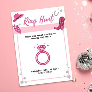 Nashville Bachelorette Party Game, Ring Hunt, Last Rodeo Bach Theme, Same Cowboy Forever, Instant Download DIY, Fun Party Game Idea