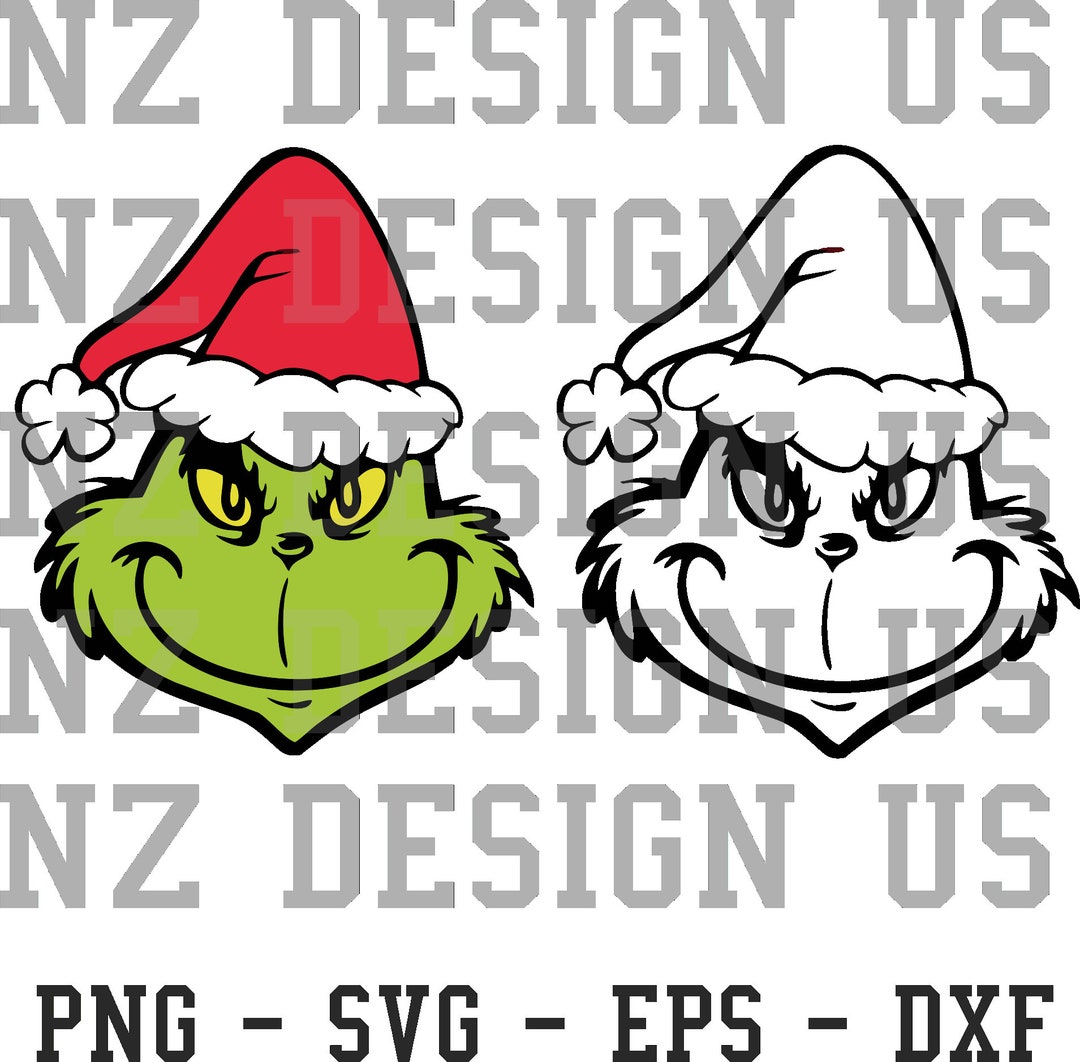Grinch Face SVG, PNG, Christmas Svg, Grinch Face for Cricut - Etsy