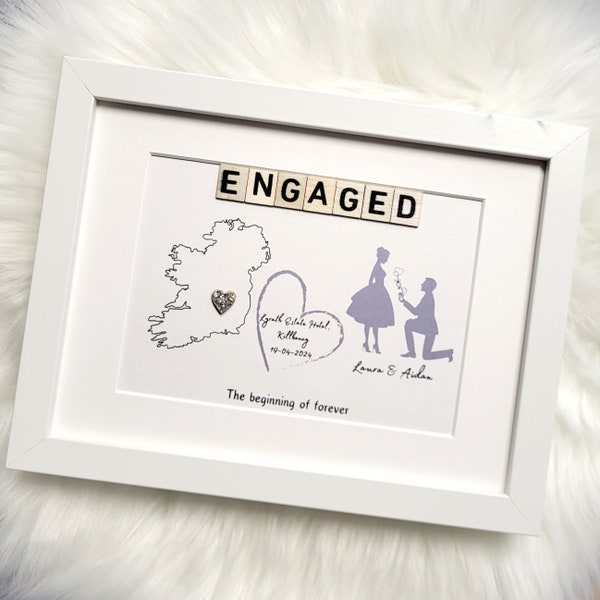 Personalised Engagement gift, Proposal gift, Engagement frame