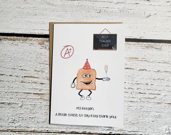 Thank you Teacher Card – Appreciation Gift for End of School