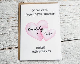 First Father’s Day Card from Baby, Personalised Daddy Keepsake, New Dad Card