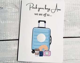 Surprise Trip Reveal Scratch Card – Pack Your Bags Travel Announcement Gift