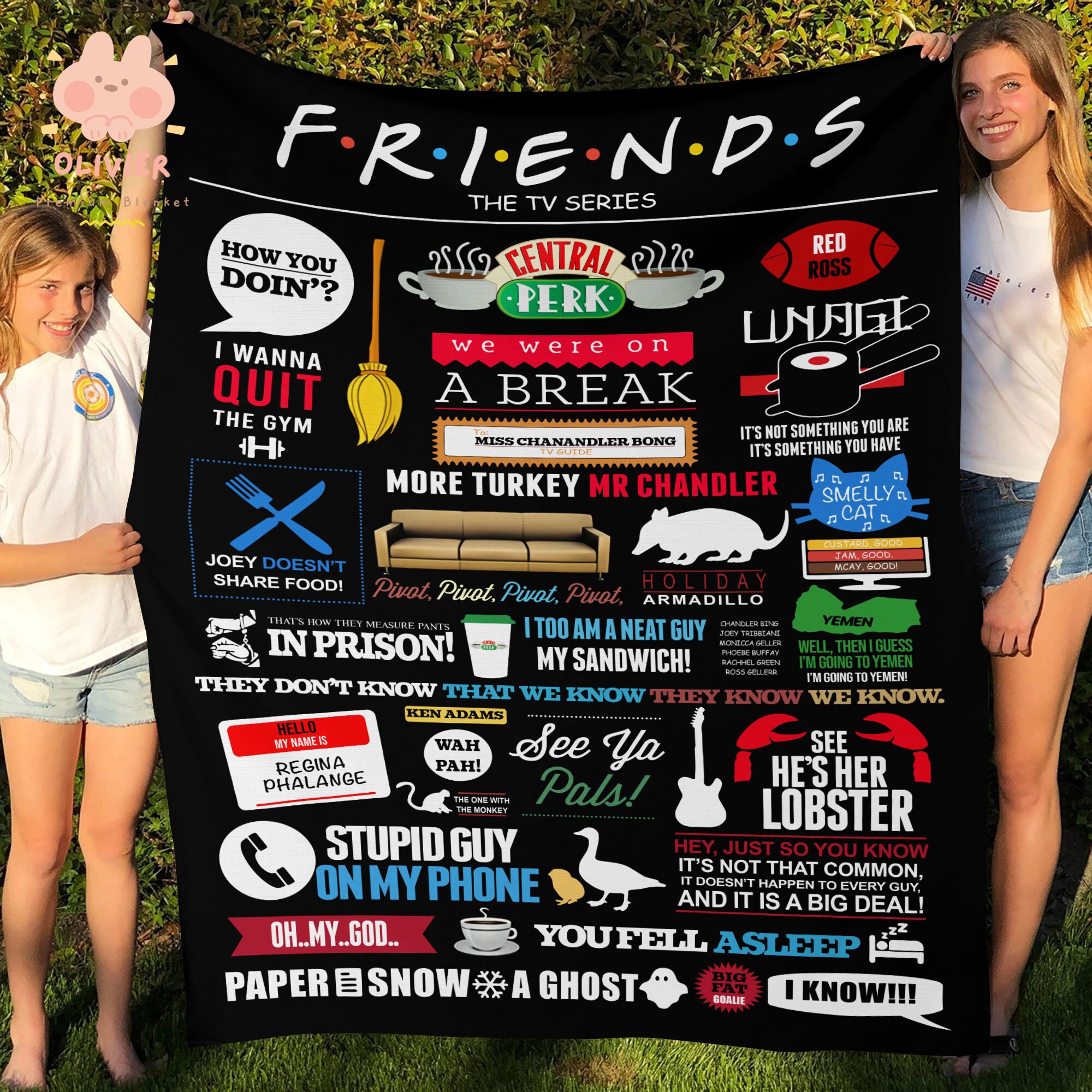 Tv Show Friends Blanket Etsy