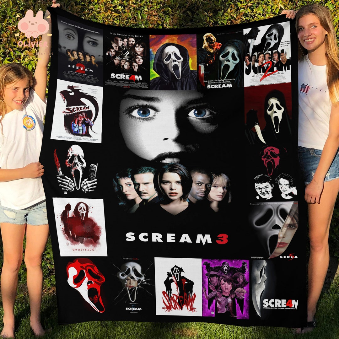Scream Movie Fleece Blanket, Mink Sherpa Blanket, Scream Characters