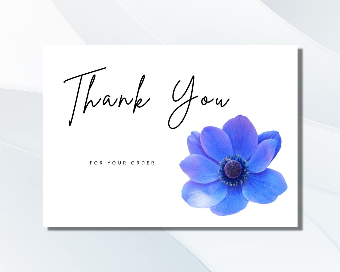 Thank You Card Business Thank You Card Template Simple Etsy