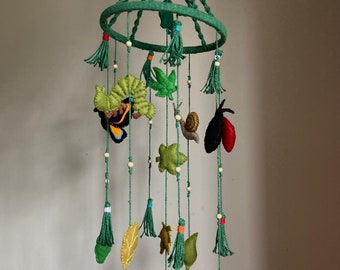 Made-to-order woodland animal baby mobile