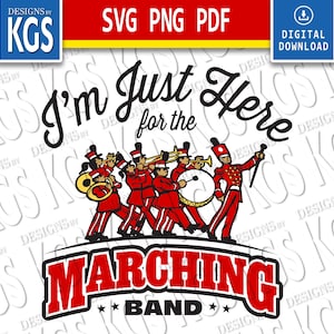 Marching Band, Instruments, Band, Marching, Music, SVG, PMG, PDF