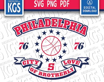 76ers Basketball! | 76ers Colors | Fully Color Design | png, pdf, svg | Cricut Ready (Digital Download)