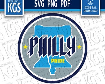 PHILLY PRIDE | Cores do Phillies City Connect | Design totalmente colorido | png, pdf, svg | Pronto para Cricut (download digital)