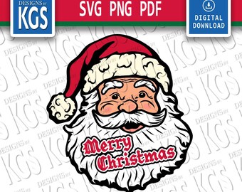 Santa Claus! | Merry Christmas! |  Full Color Design | Cricut Ready (Digital Download)