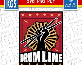 Marching Band, Drumline, Band, Marching, High School Marching Band, Music, Drums, SVG, PMG, PDF