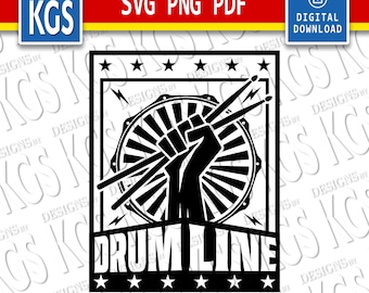 Marching Band, Drumline, Band, Marching, High School Marching Band, Music, Drums, SVG, PMG, PDF