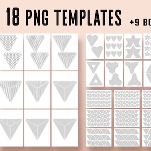 Peyote Stitch Graph Paper Templates, Beadwork Design (Digital Download)