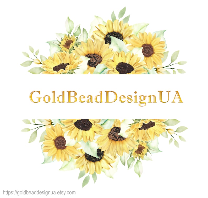 Sunflower Diamond Shaped Earrings, Brick Stitch Pattern for beading, Seed bead pattern, Sunflower Earring, Sunflower beading pattern image 10