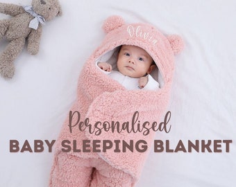 Personalised Baby Sleeping Blanket to 12 mths Mother to be Soft  Bear Baby Blanket Newborn Gift Baby Shower Baby Boy Girl