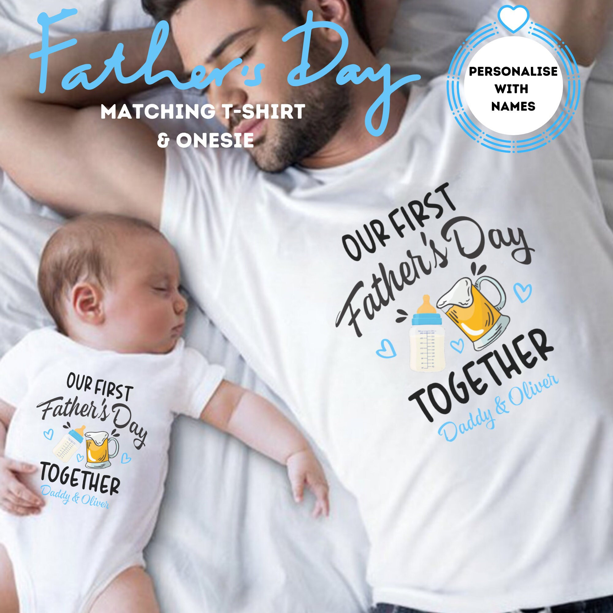 Fathers day best sale shirt and onesie