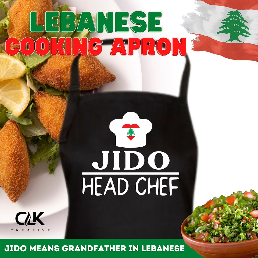 Lebanese Cooking Apron CHEF Apron Gift for Jido Grandfather Granddad ...