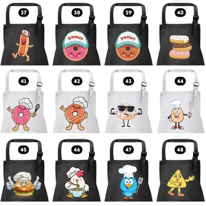 Kid's Personalised Aprons Design Your Own Children's Apron Junior Chef Preschool Painting Arts and Crafts Kids Cooking Parties image 7