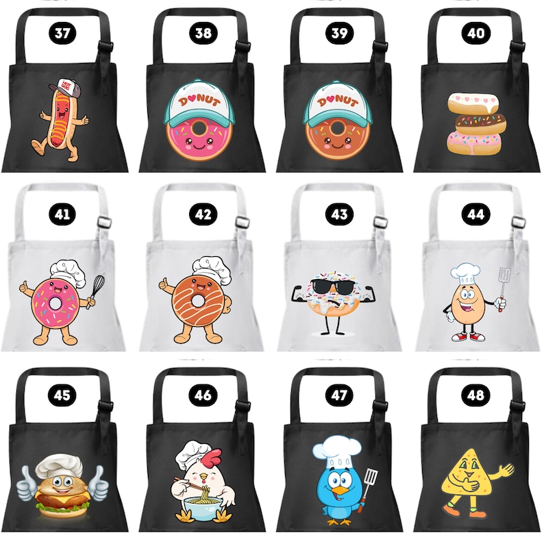 Kid's Personalised Aprons Design Your Own Children's Apron Junior Chef Preschool Painting Arts and Crafts Kids Cooking Parties image 7