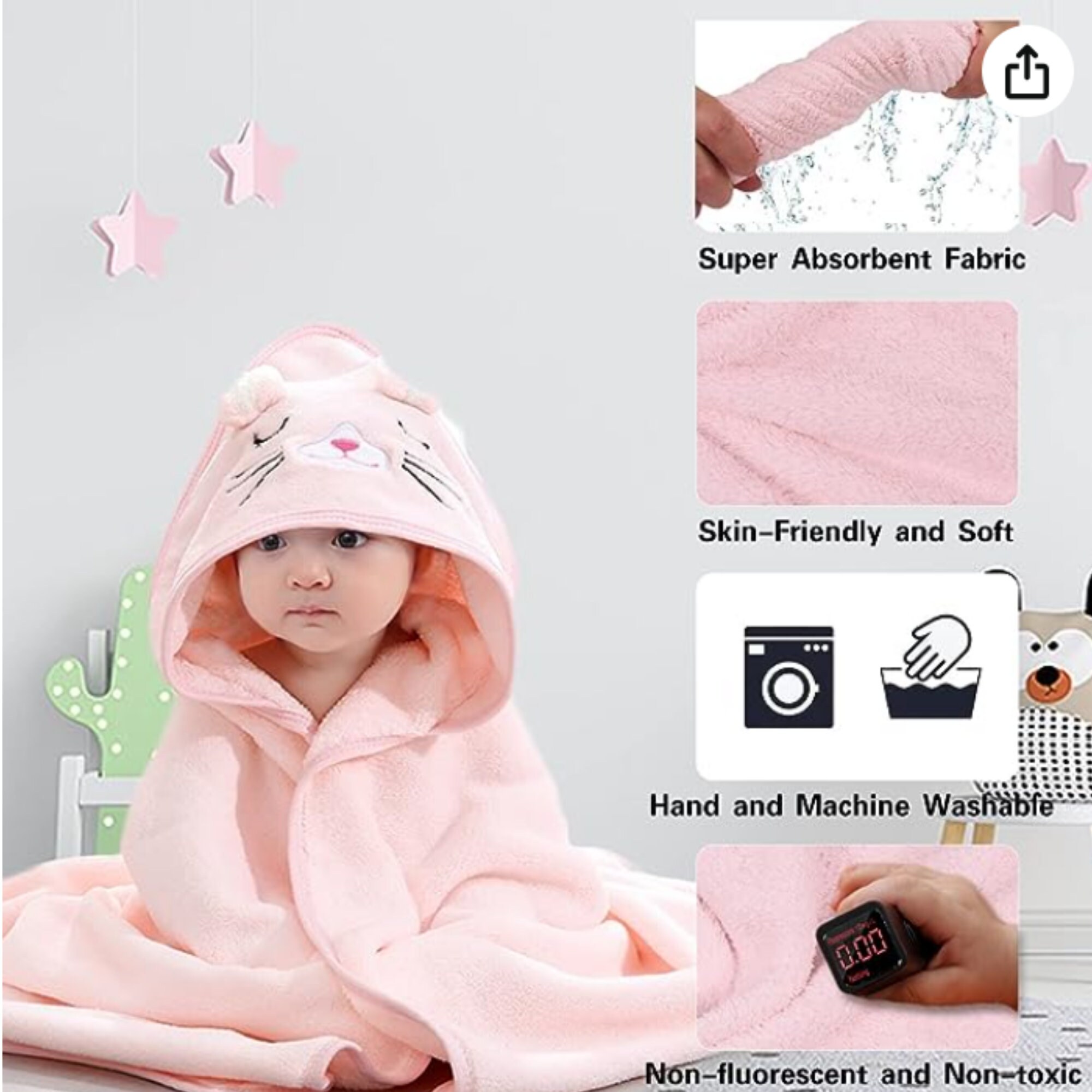 Animal Stamp Baby Towel