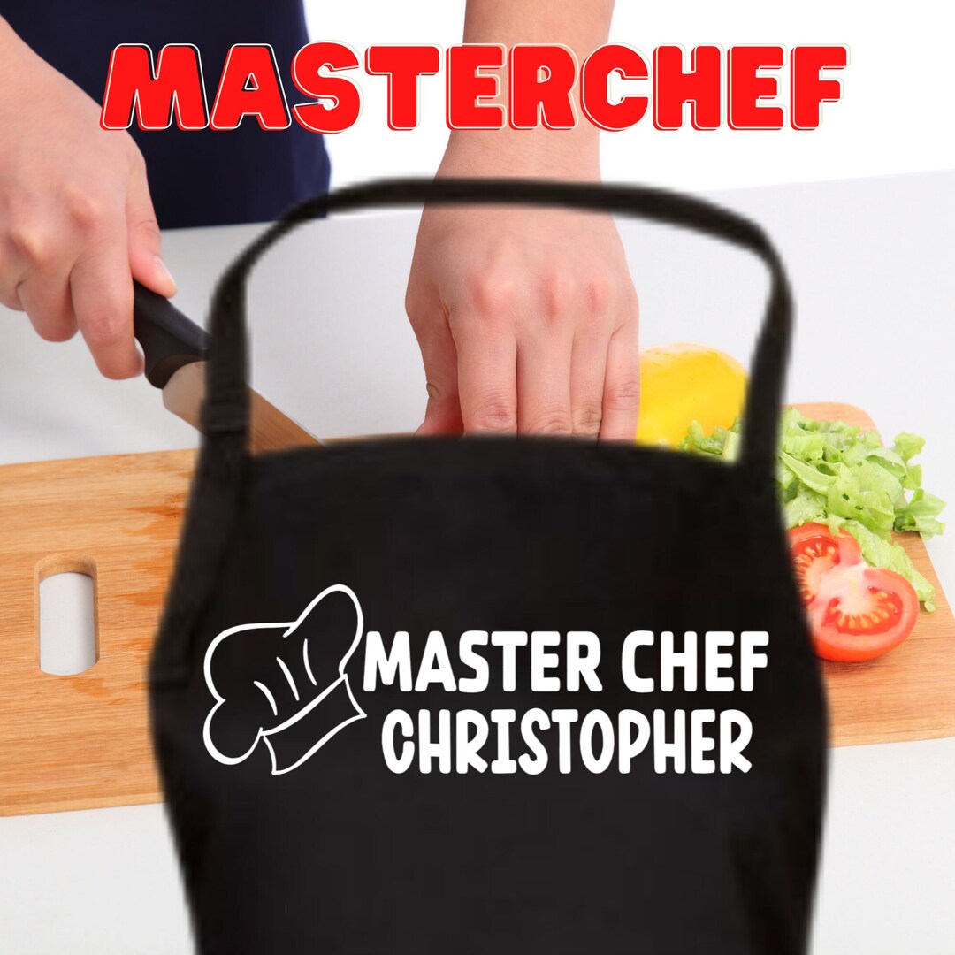 Personalised MASTER CHEF Apron Gift for Him Gift for Dad Gift for Chefs Gift for Friends