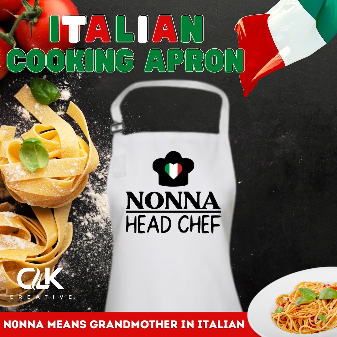 Italian Cooking Apron CHEF Apron Gift for Nonna Etsy