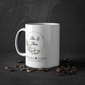 Wedding mug - Wedding - Wedding - Mugs - mr & mrs - Gift - Engagement - Wedding date - Wedding anniversary