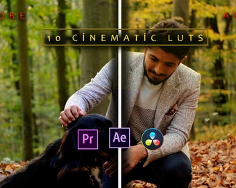 10 LUT drammatiche, Adobe Premiere Pro LUTs Pack, Video Editing Luts Final Cut Pro, Preset video neri per DaVinci Resolve Vlog