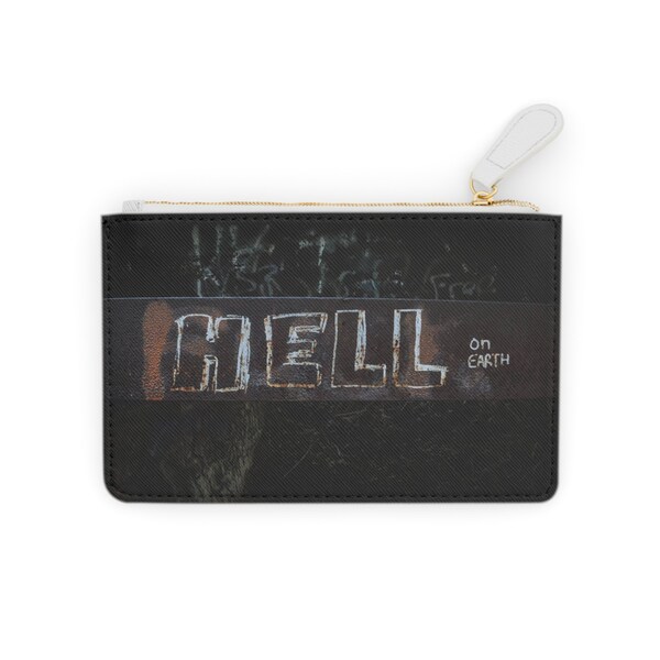 Graffiti Mini Clutch Bag, Alternative Clutch Bag, Hell Clutch Bag, Punk Clutch Bag, Goth Clutch Bag, Dark Clutch Bag