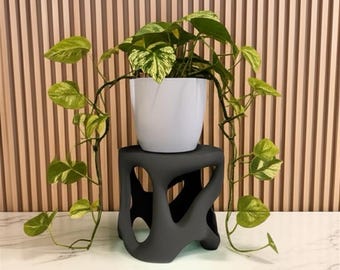 Supporto per piante moderno - Supporto per fioriera minimalista, decorazione per interni ecologica, elemento decorativo scultoreo per la casa, arredamento moderno per il soggiorno