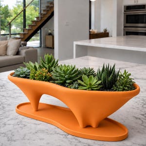 Sukkulenten-Pflanzgefäß mit magnetischer Untersetzerschale – Geschenk für Pflanzenliebhaber – Bio-Pflanztopf – Ausgefallenes Pflanzgefäß – Kaktus-Pflanzgefäß – Geschenk für Sie und Ihn