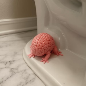 Brain Frog Toilet buddy - Toilet bolt cover - Toilet nut cover - toilet accessories - bathroom decor - cute bathroom decor - Toilet buddy