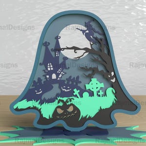 Halloween Ghost Laser Cut File, Halloween Svg, Digital File For Glowforge