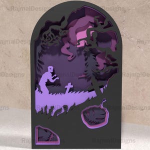 Halloween Layered Pumpkin SVG, Digital Laser Cut File For Glowforge