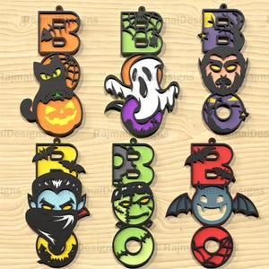 Halloween Boo Svg Laser Cut File, Halloween Decorations Glowforge, Halloween Sign Digital File