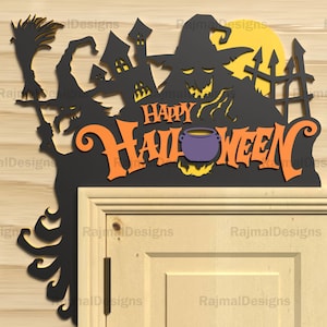 Fröhliches Halloween Laser geschnitten Datei, Halloween SVG, digitale Datei, Laser geschnitten Halloween Dekor