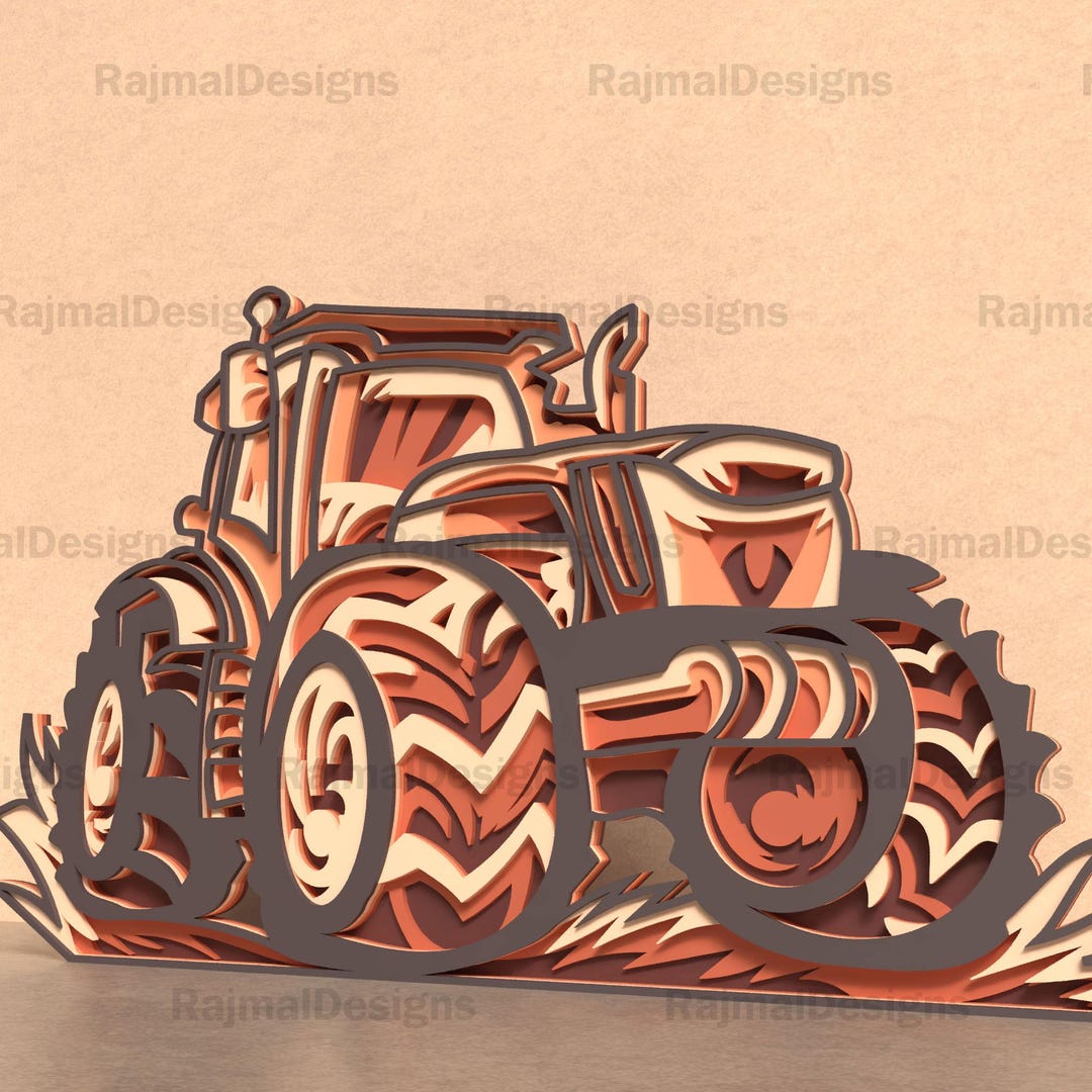 Farm Tractor SVG Laser Cut File: Glowforge Ready, Wall Decor - Etsy