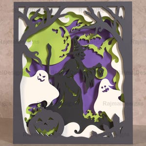 Halloween Witch Laser Cut File, Svg Digital File for Glowforge, Halloween Decor