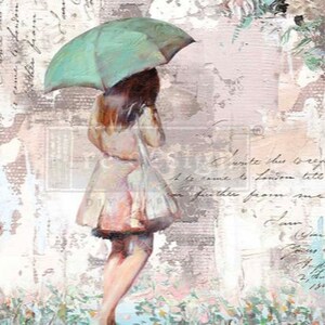 Rainy Afternoon Fiber Decoupage paper by Redesign with Prima