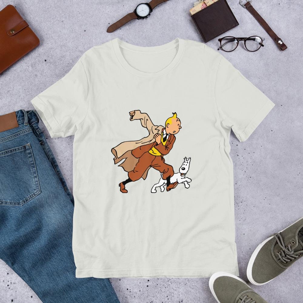 Tintin Shirt - Etsy Singapore Tintin Shirt - Etsy Singapore