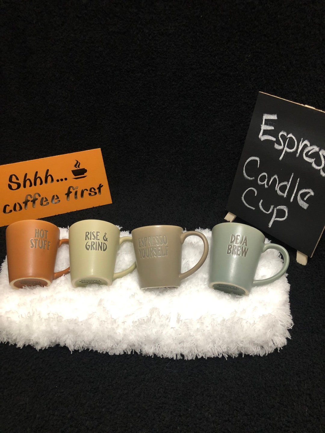 2 Espresso Cup Candles Coffee Cup Candle Relax Scent Etsy