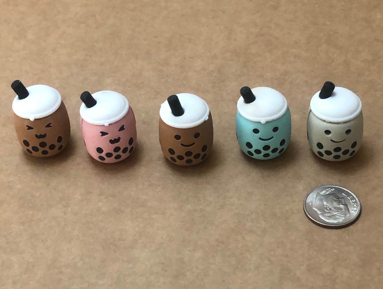 3D Boba Tea Eraser Set of 5 With Gifts /cute Erasers, Cute Erasers, Mini Gift, Pullapart Eraser