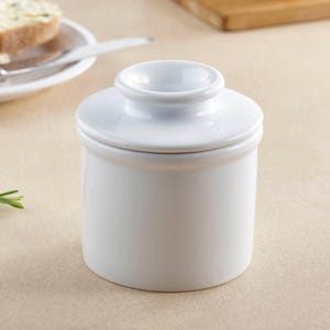 Classic White Butter Bell® Crock – Original French Ceramic Butter Keeper by L. Tremain